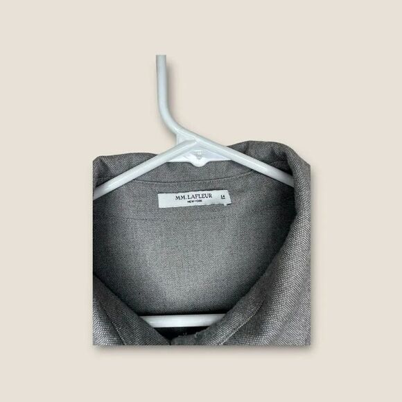 MM Lafleur The Vivi Top Flannel Gray Size 14 - Picture 10 of 12